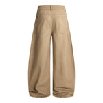 Vintage Washed Baggy Curved-Leg Cargo Pants