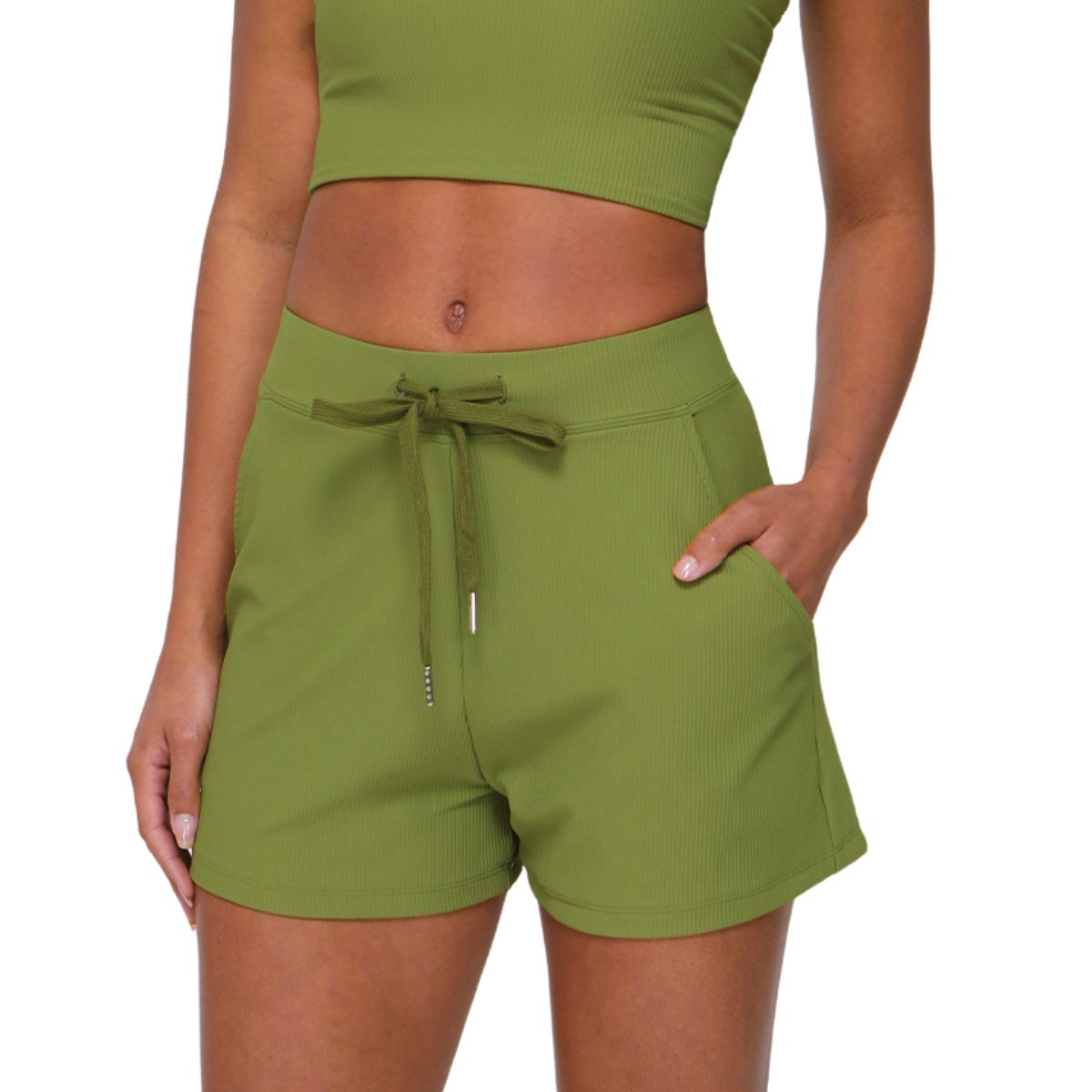 Women's Relaxed-Fit Ribbed Shorts
