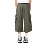 Straight Leg Cargo Cropped Pants