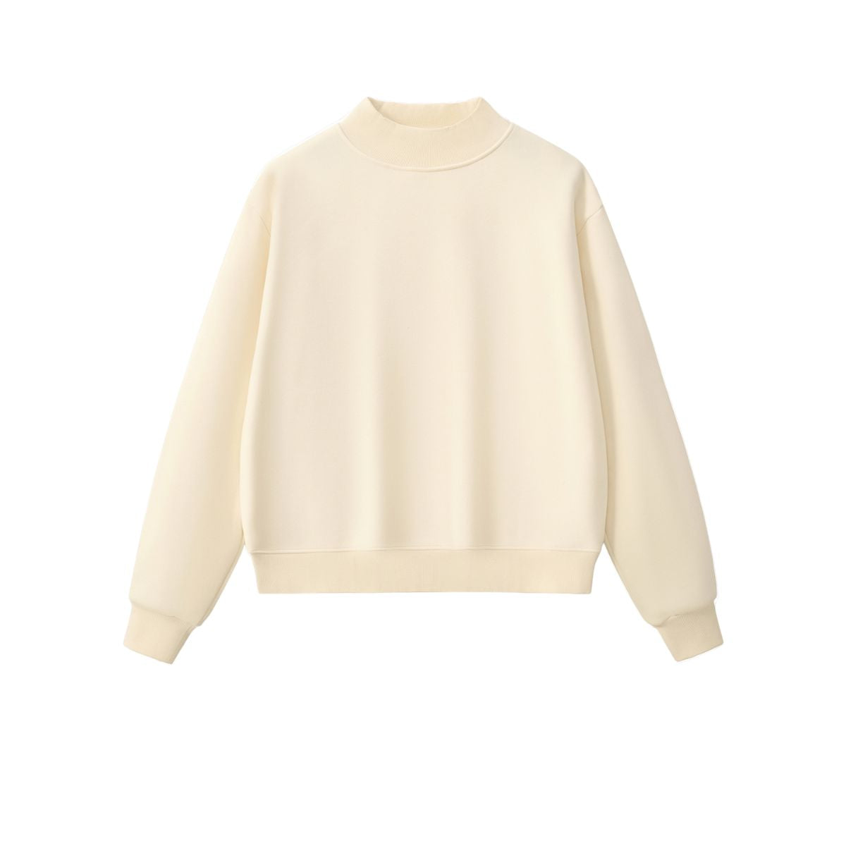 Women's Mockneck Solid Fleece Sweatshirt