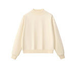 Women's Mockneck Solid Fleece Sweatshirt