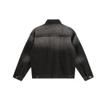 Washed Gradient Trucker Denim Jacket