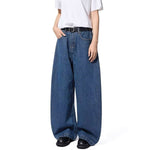Vintage Barrel Leg Denim Jeans with Curved Seam Design