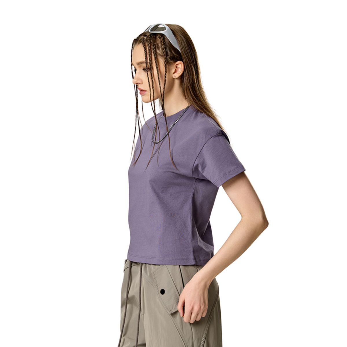 Women's Solid Color Cotton T Shirt 260gsm