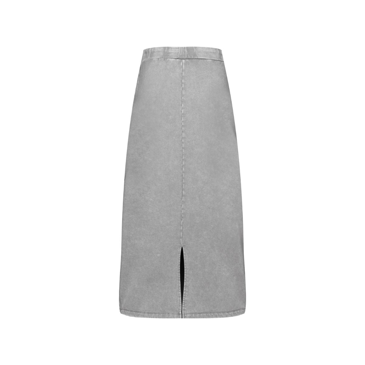 Stone Wash A-Line Maxi Skirt