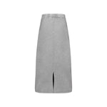 Stone Wash A-Line Maxi Skirt