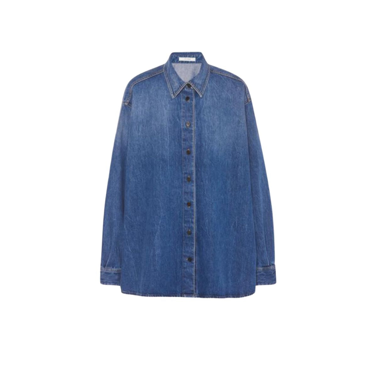 Oversized Ombr¨¦ Washed Denim Jacket