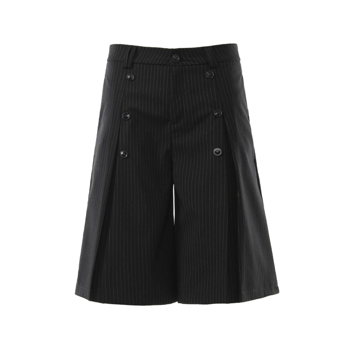 Vintage Pinstripe Wide Leg Cropped Trousers