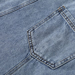 Armhole Ruffle Sleeveless Denim Midi Dress