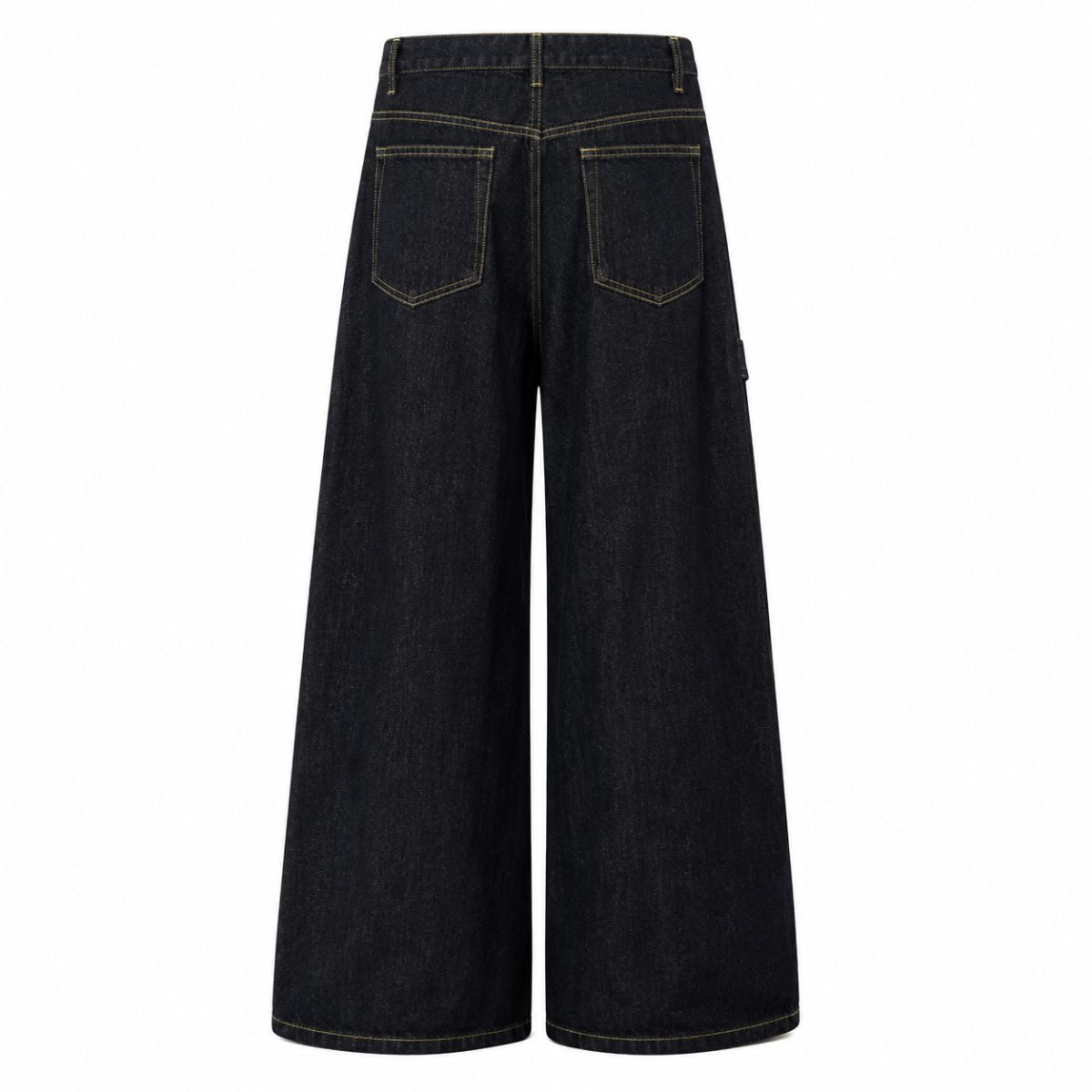 Oversized Embroidered Wide Leg Denim Jeans