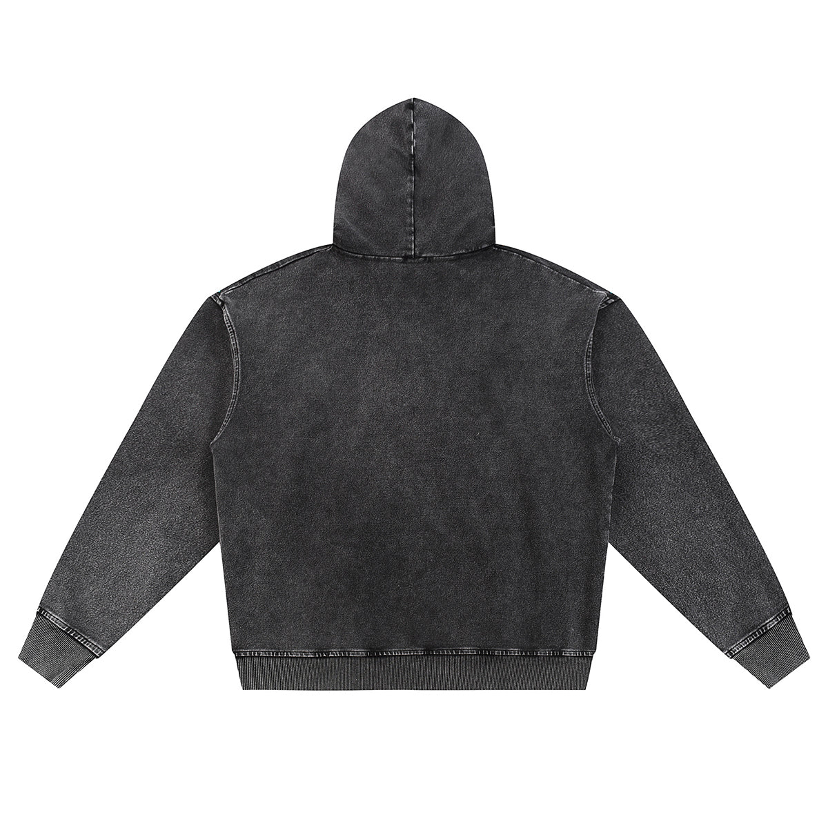 Double Slider Zip Knit Denim Hoodie