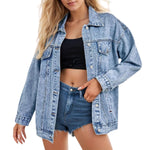 Women's faded Denim Trucker Jacket