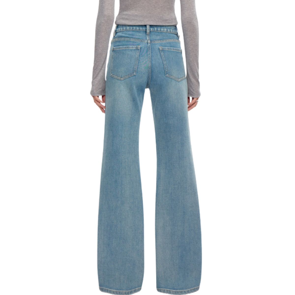 Risen Women's High-Rise Baggy Flare Jeans