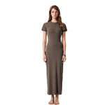 Vintage Wash Ribbed Tee Maxi Dress