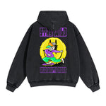 Stay Wild Graffiti Cartoon Double Slider Zip Hoodie-INNBLAC Fashion Apparel