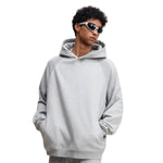 Relaxed Fit Paneled Fleece Hoodie