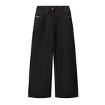 Raw Wash Wide Straight Denim Jeans