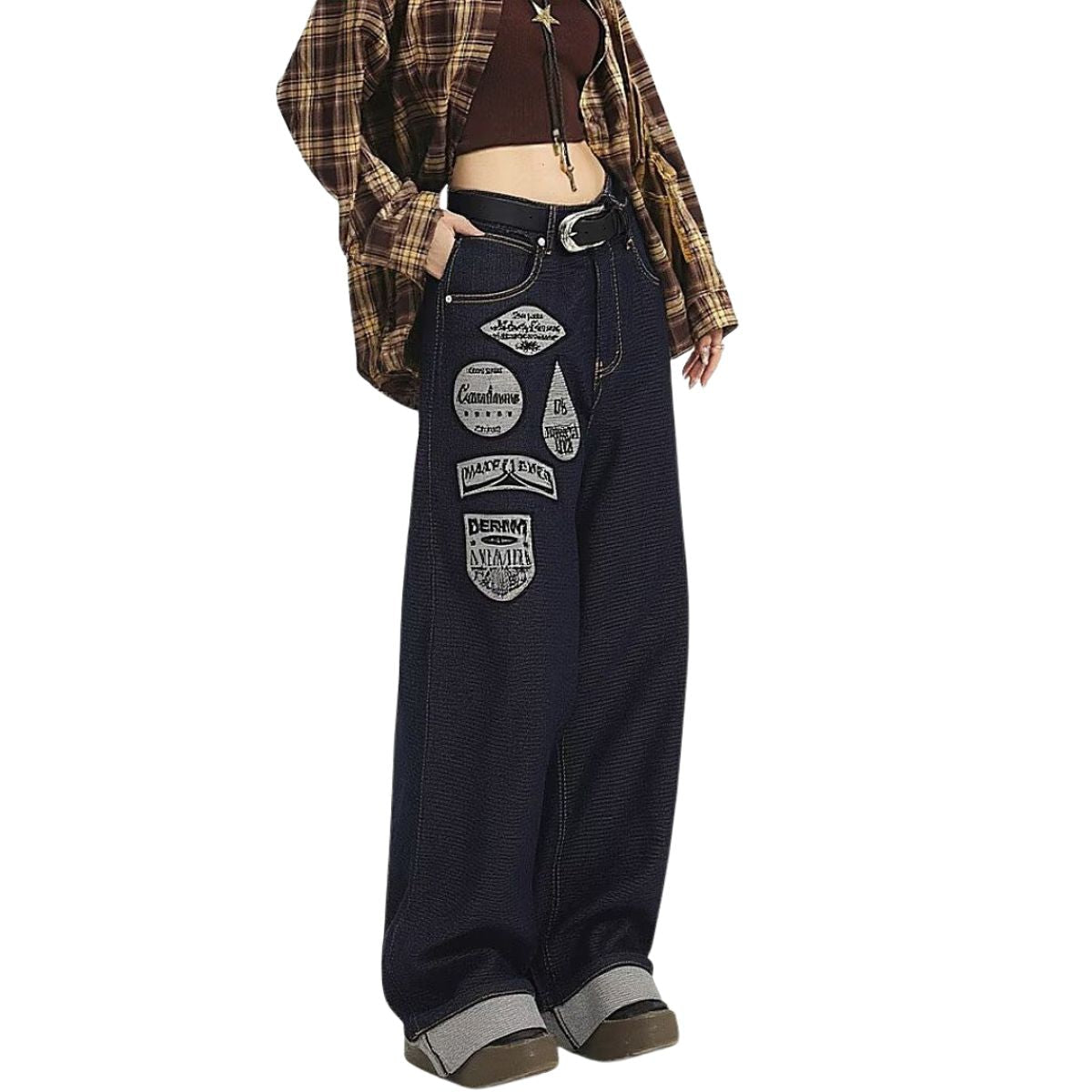 Vintage Black Straight Leg Jeans