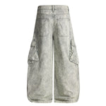 Distressed Wide Leg Cargo Pants