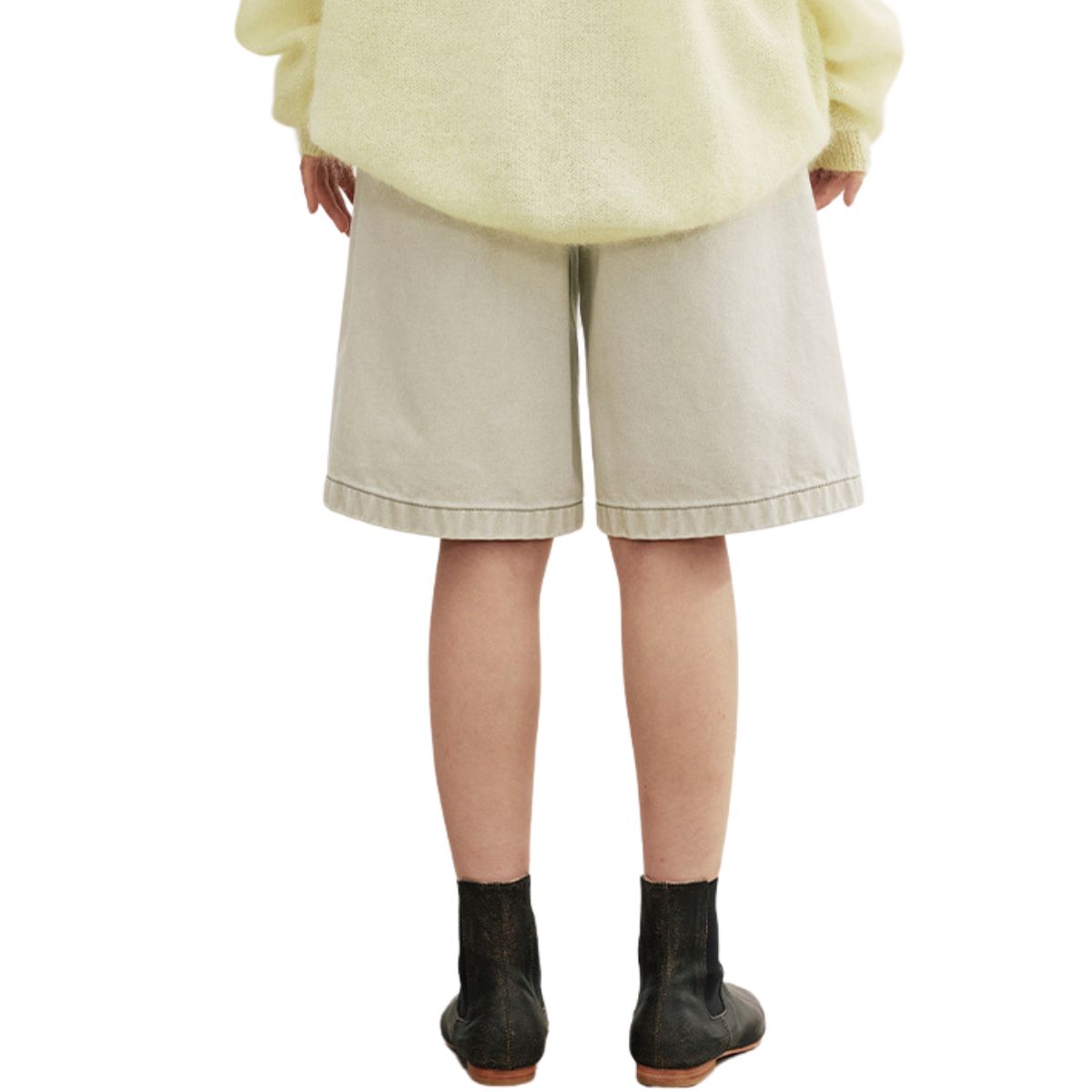 Women's Solid Color Bermuda Denim Shorts