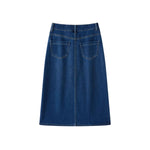 Women's Stretch Denim Midi Skirt