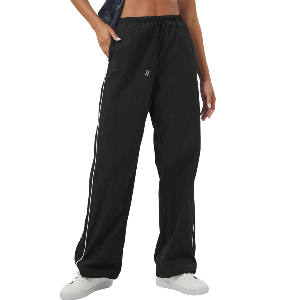 Women's Solid Relaxed-Fit Track Pants