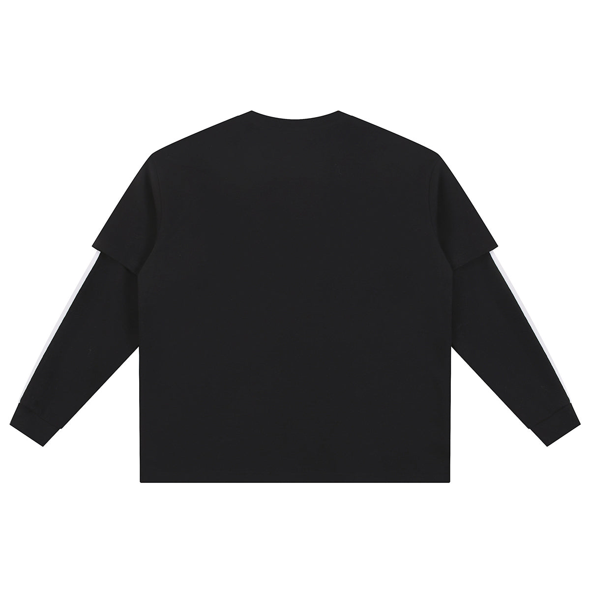 Mock Layered Contrast Strap Sweatshirt