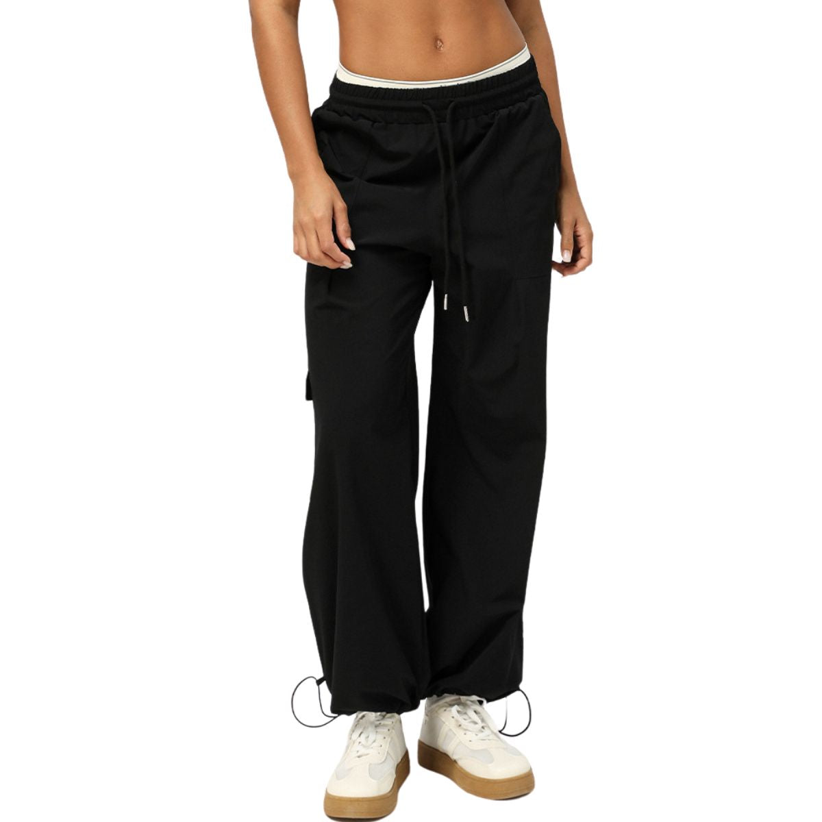 Relaxed-Fit Parachute Cargo Pants