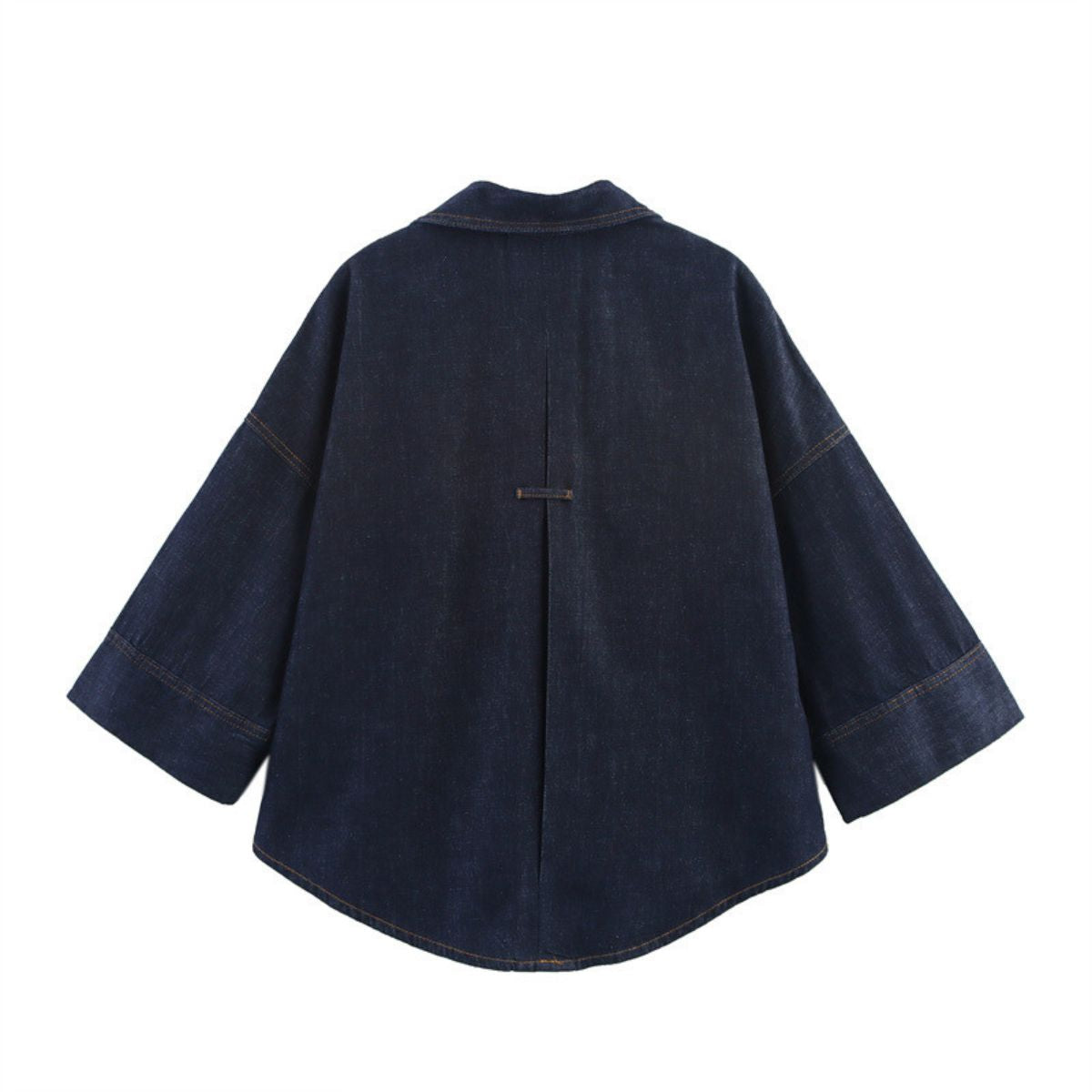 Indigo Wide Sleeve Denim Shirt