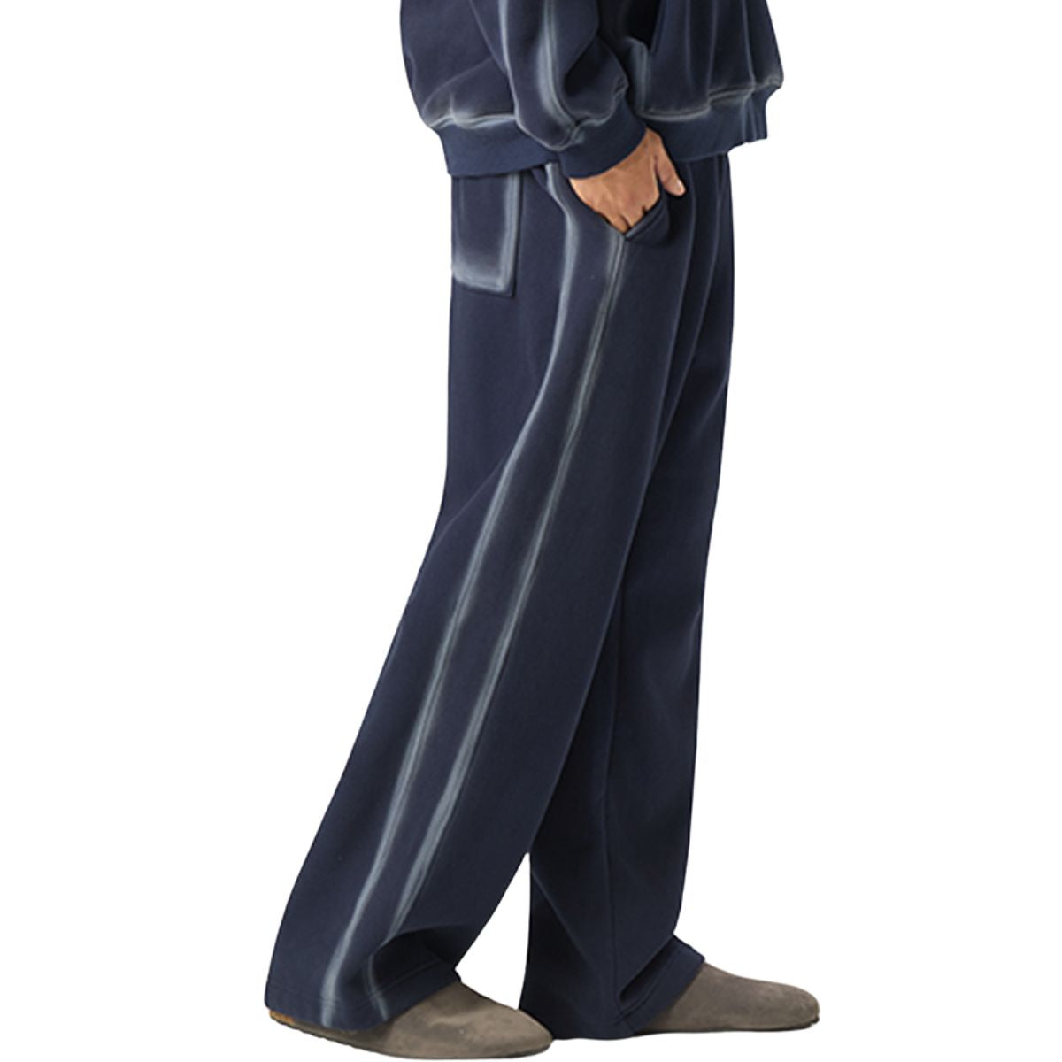 Heavyweight Spray-Bleach Wash Fleece Sweatpants