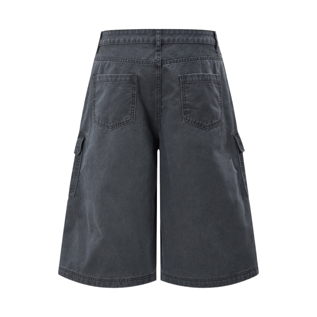 Vintage Washed Distressed Multi-Pocket Cargo Shorts