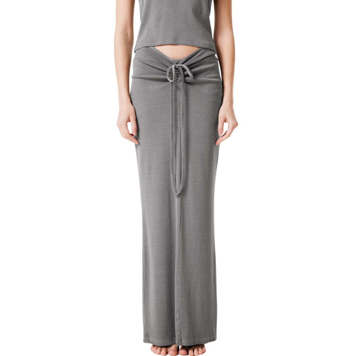 Women's Ribbed Long Maxi Skirt