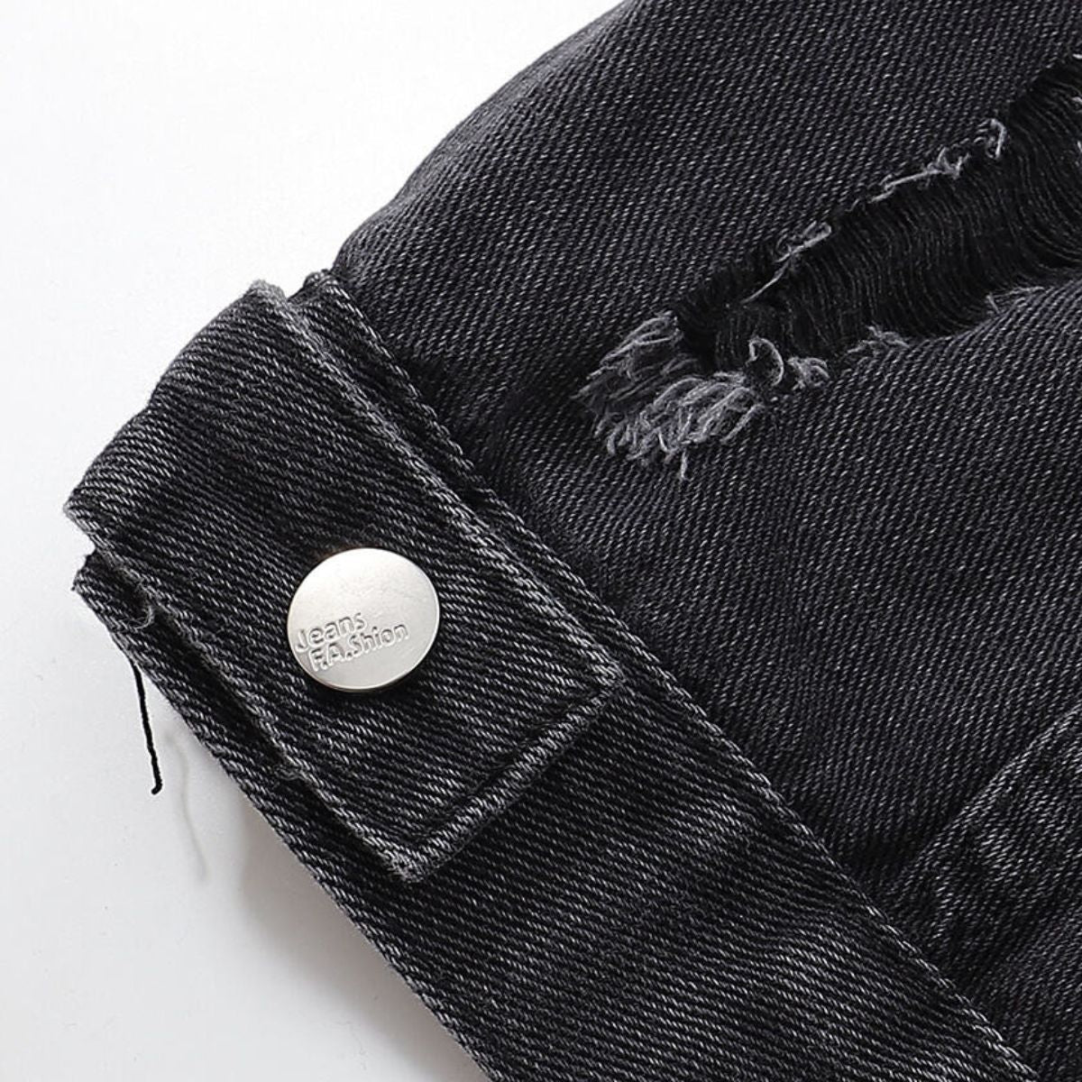 Relaxed Faded Denim Ripped Jacket