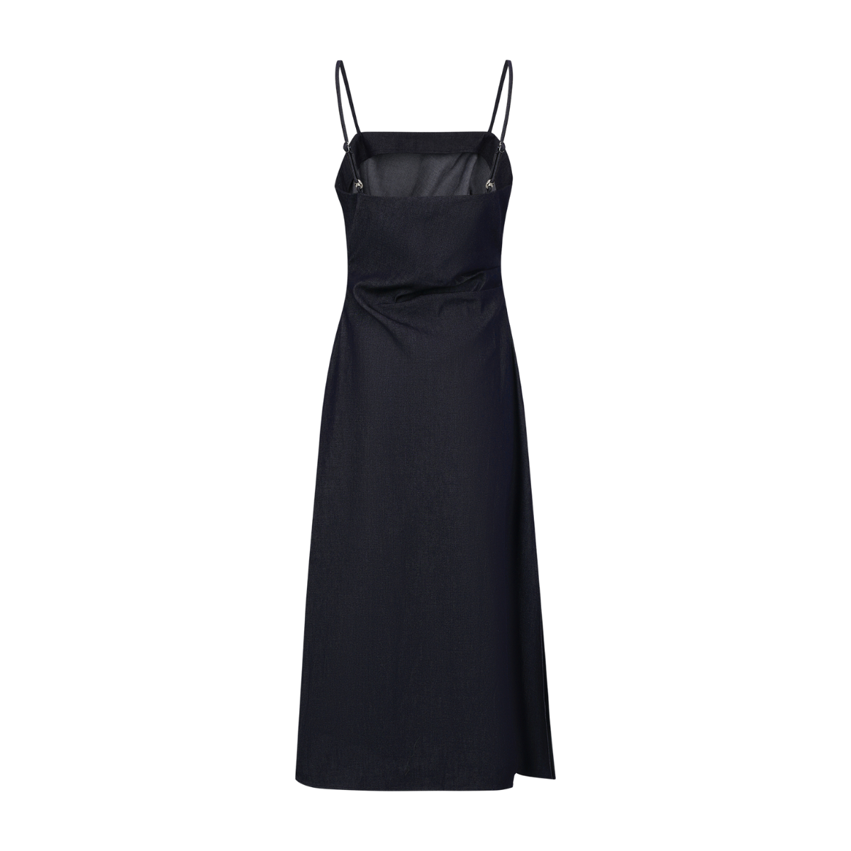 Spaghetti Strap Denim Slip Midi Dress