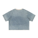 Washed Cotton Oversized Crew Neck Tee
