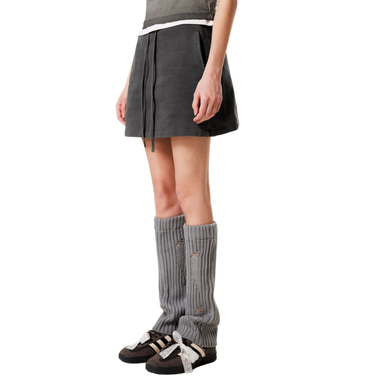 Stone Wash Performance A-Line Skort