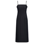 Women's Spaghetti Strap Denim Midi Dress