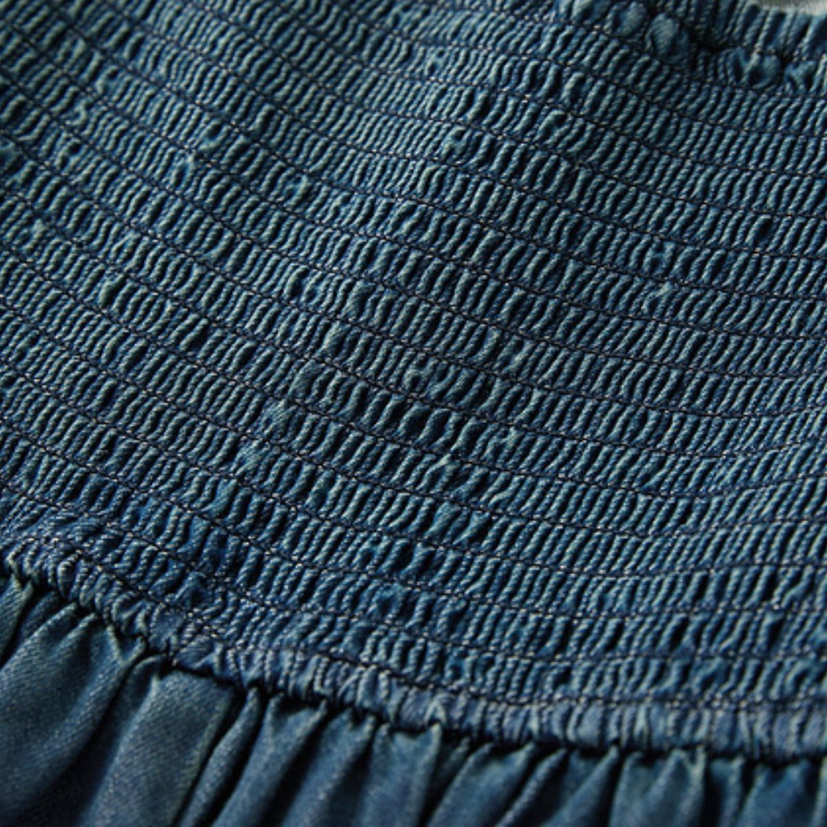 Relaxed Spaghetti Strap Denim Midi Dress