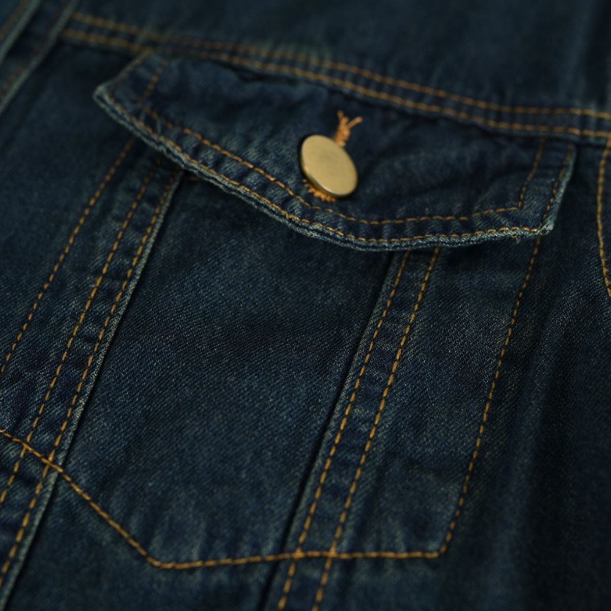 Short-Sleeve Button-Front Denim Shirt