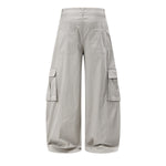 Loose Fit Curved Parachute Pants