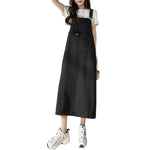 Oversized Denim Midi Slip Dress