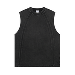 Raw Edge Patchwork Muscle Tank 275gsm