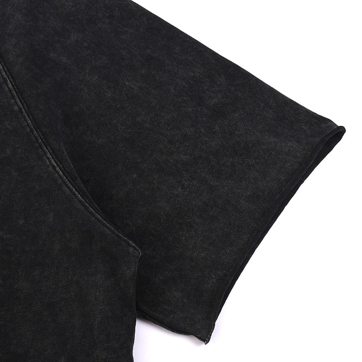 Stone-Washed Raw-Edge T-Shirt 270gsm