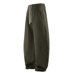 Elastic Drawstring Waist Fleece Jogger Pants