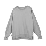 Vintage Washed Ninja Sleeve Split Hem Sweatshirt