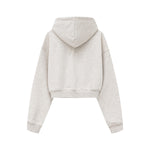 Solid Kangaroo Pocket Crop Hoodie