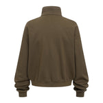 Oversized Zip High Neck Sweatshirt