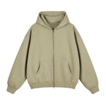 Heavyweight Double-Slider Zipper Fleece Hoodie