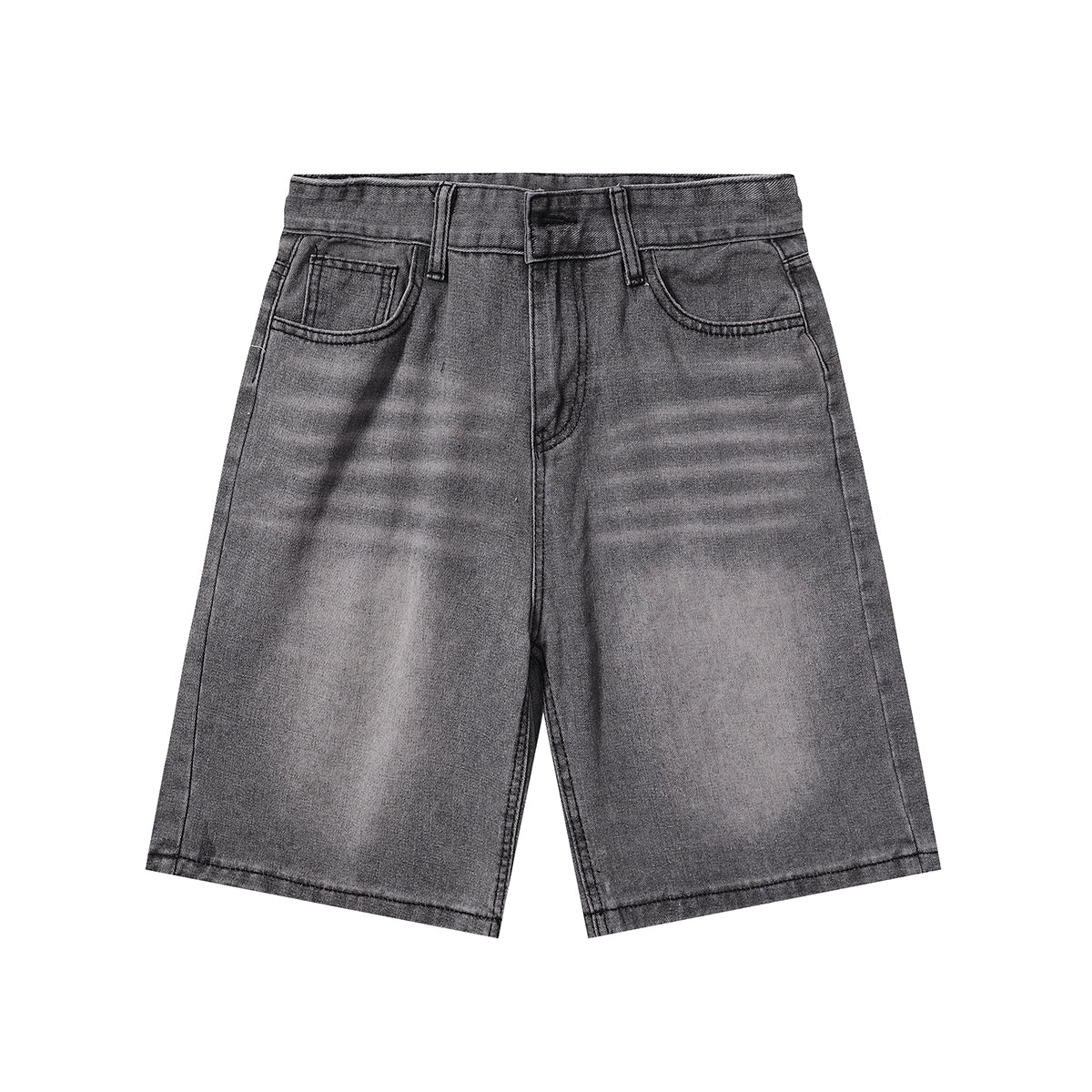 Vintage Washed Knee Length Denim Bermuda Shorts