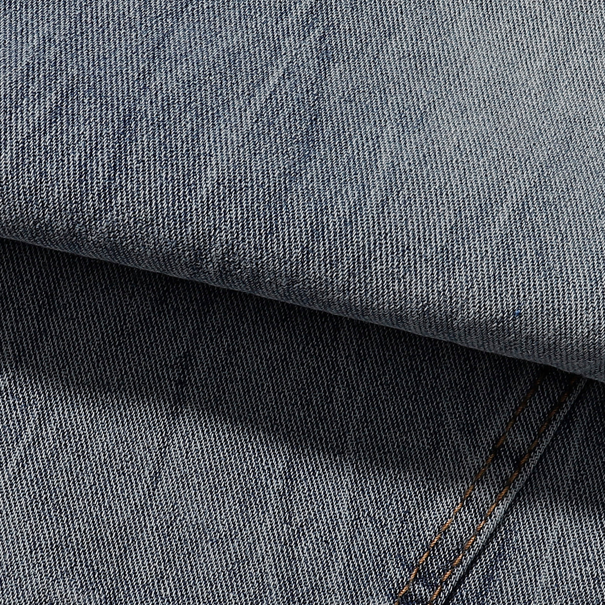 Panel Stitching Detail Light Wash Denim Shorts